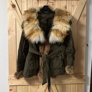 giorgio armani fox fur jacket